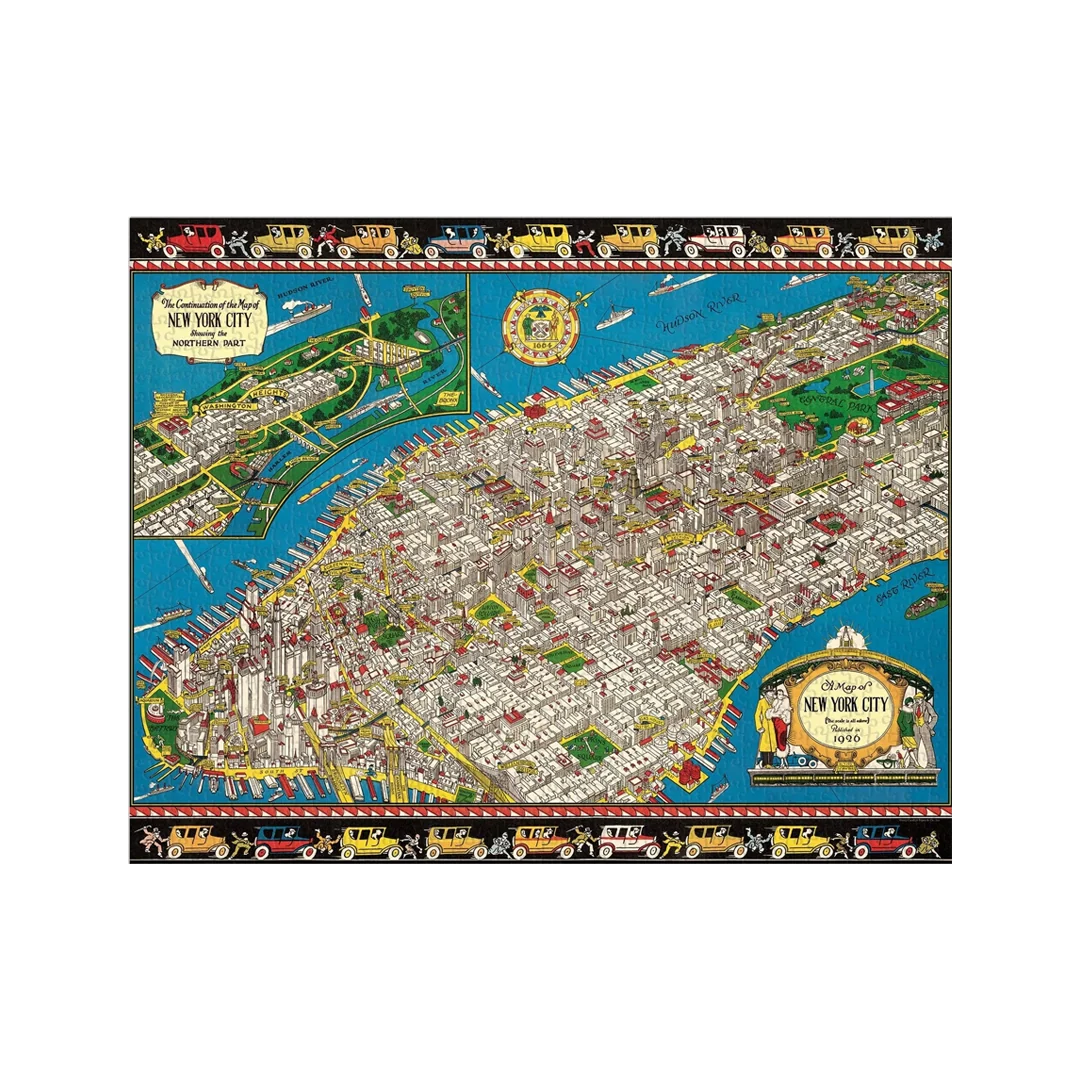 Vintage New York Map Puzzle
